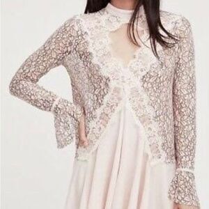 NWT. Free people Lace dresses peach .